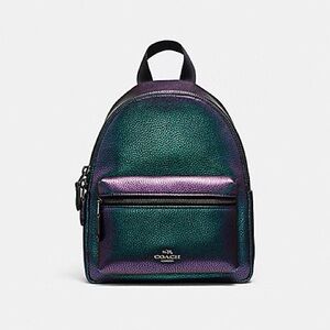 Coach Iridescent mini Backpack in Purple and blue